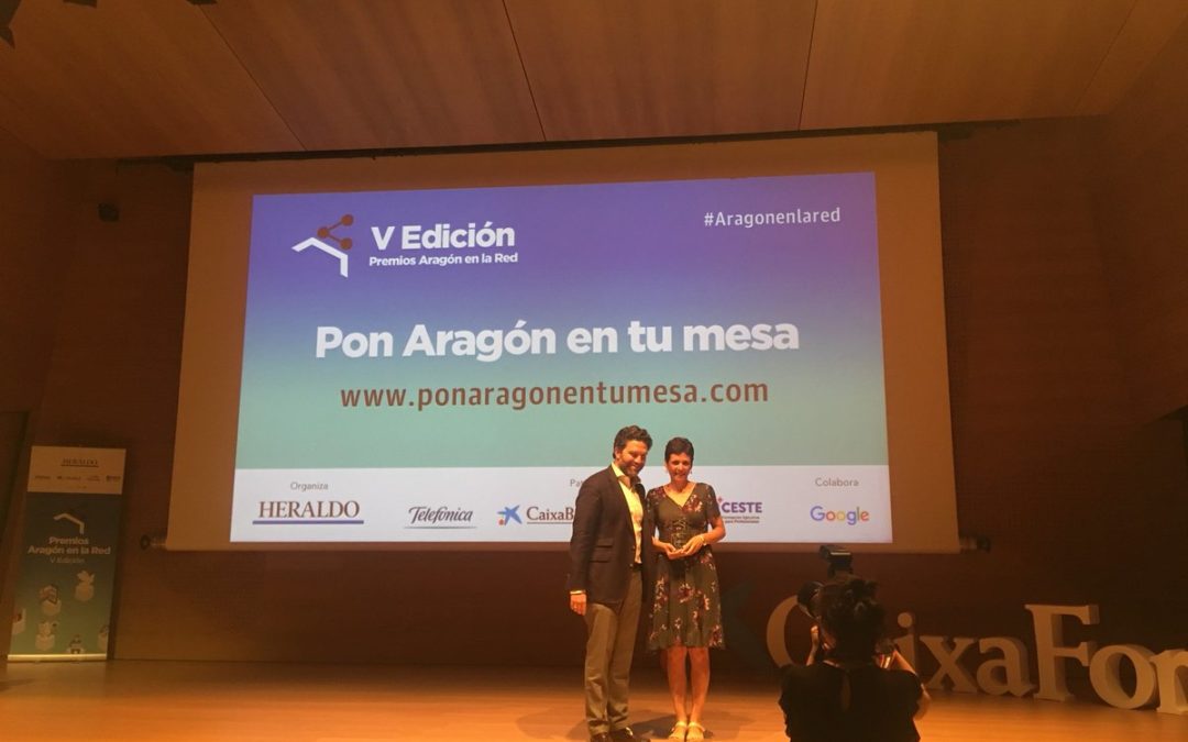 Premio para la web de Pon Aragón en tu mesa – Aragón en la Red