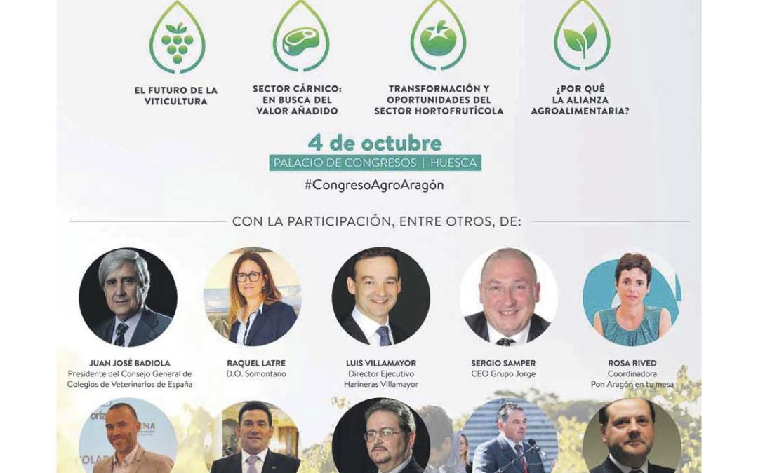 Pon Aragón en tu mesa participa en el Congreso Agroalimentario Aragón