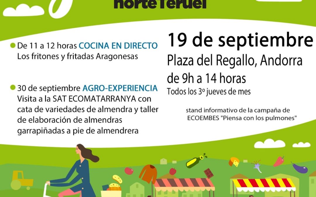 Mercado Local y agroecológico norte Teruel 19 de Septiembre en Andorra