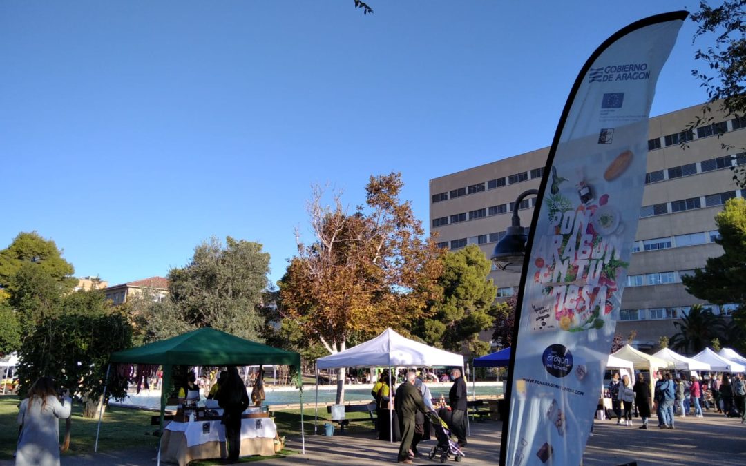Mercado en el Campus Universitario en Zaragoza, viernes 29 Octubre