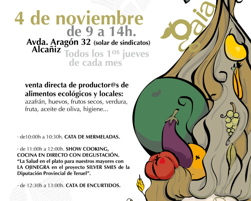 Mercado en Alcañiz – Local y Agroecológico Bajo Aragón –  4 de Noviembre-