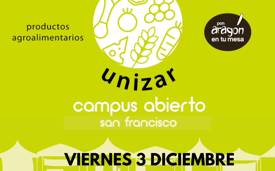 Mercado en el Campus Universitario en Zaragoza, viernes 3 de diciembre