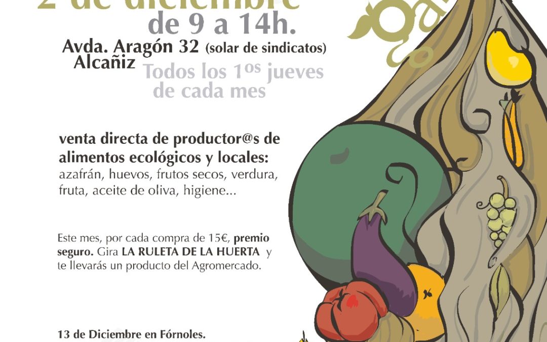 Mercado en Alcañiz – Local y Agroecológico Bajo Aragón – 2 de Diciembre –