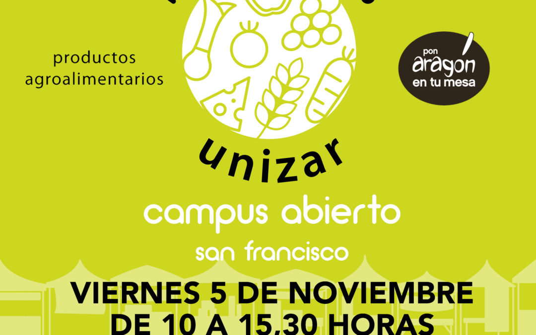 Mercado en el Campus Universitario en Zaragoza, viernes 5 de Noviembre