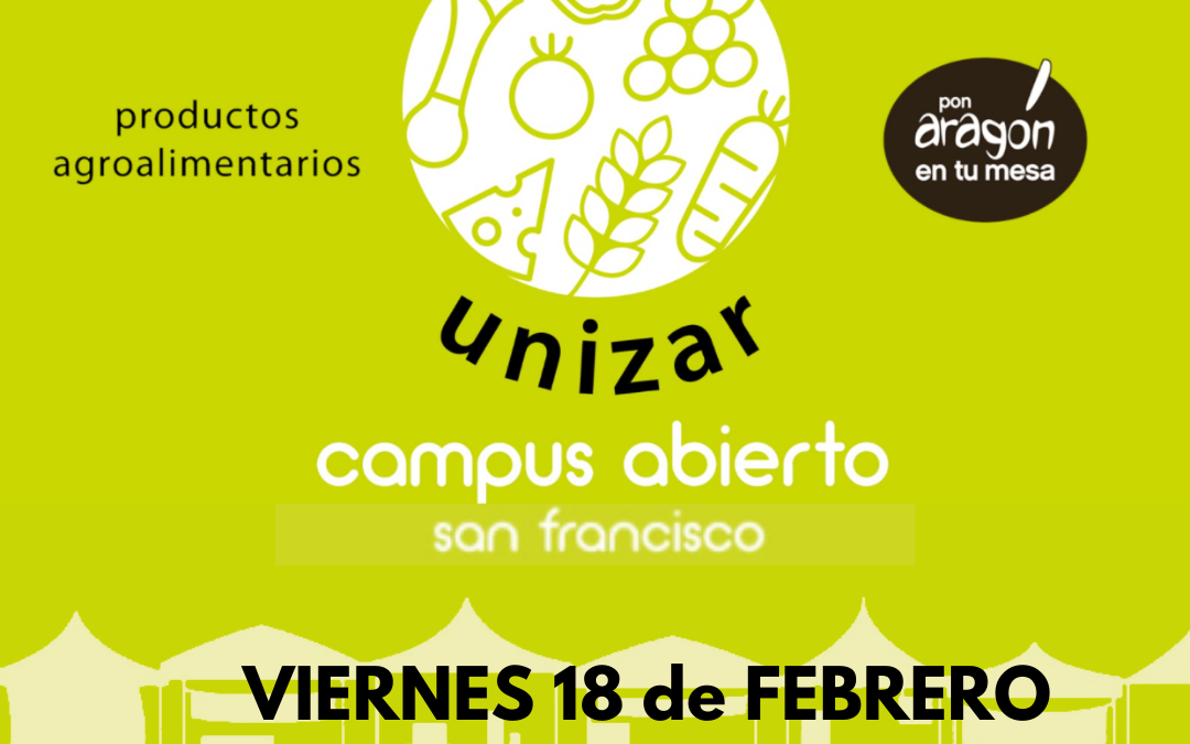 Mercado en el Campus Universitario en Zaragoza, viernes 18 Febrero