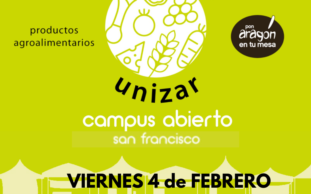 Mercado en el Campus Universitario en Zaragoza, viernes 4 Febrero