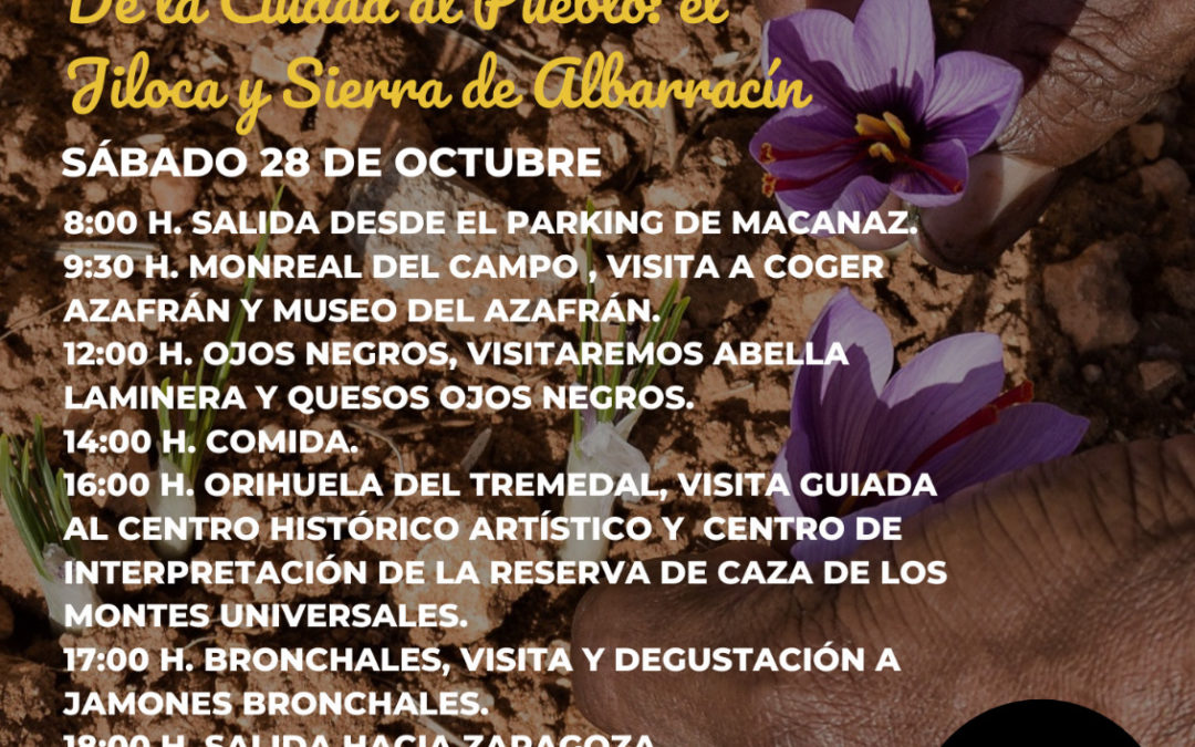 De la ciudad al pueblo 28 Octubre Monreal del Campo, Ojos Negros, Orihuela del Tremedal y Bronchales