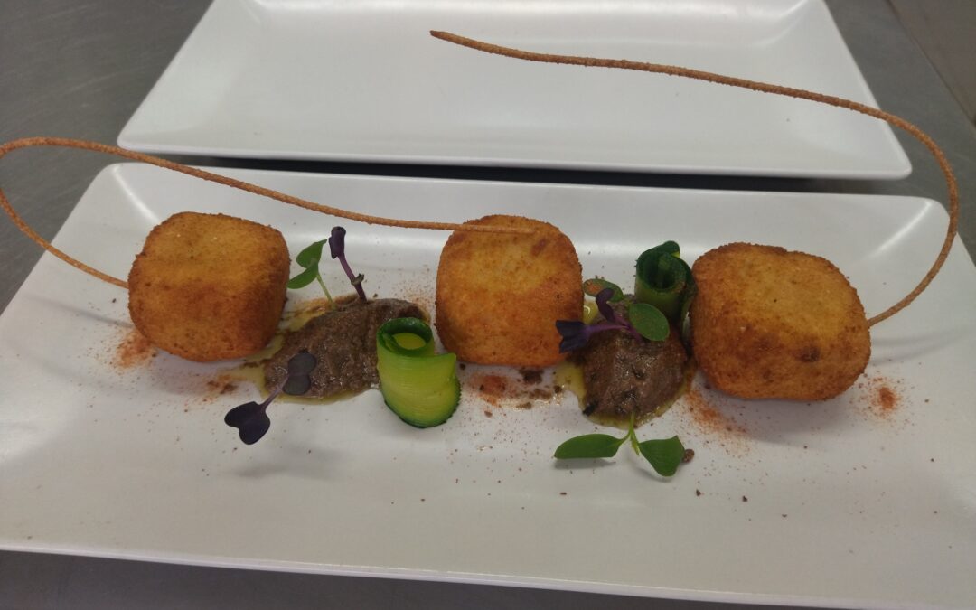 Nuggets de pintada de Poleniño y queso de Arándiga