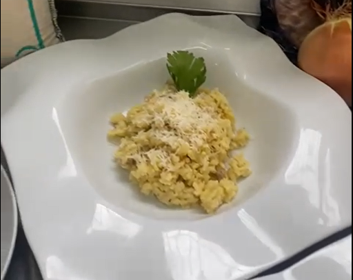 Risotto de longaniza de Calamocha y azafrán del Jiloca
