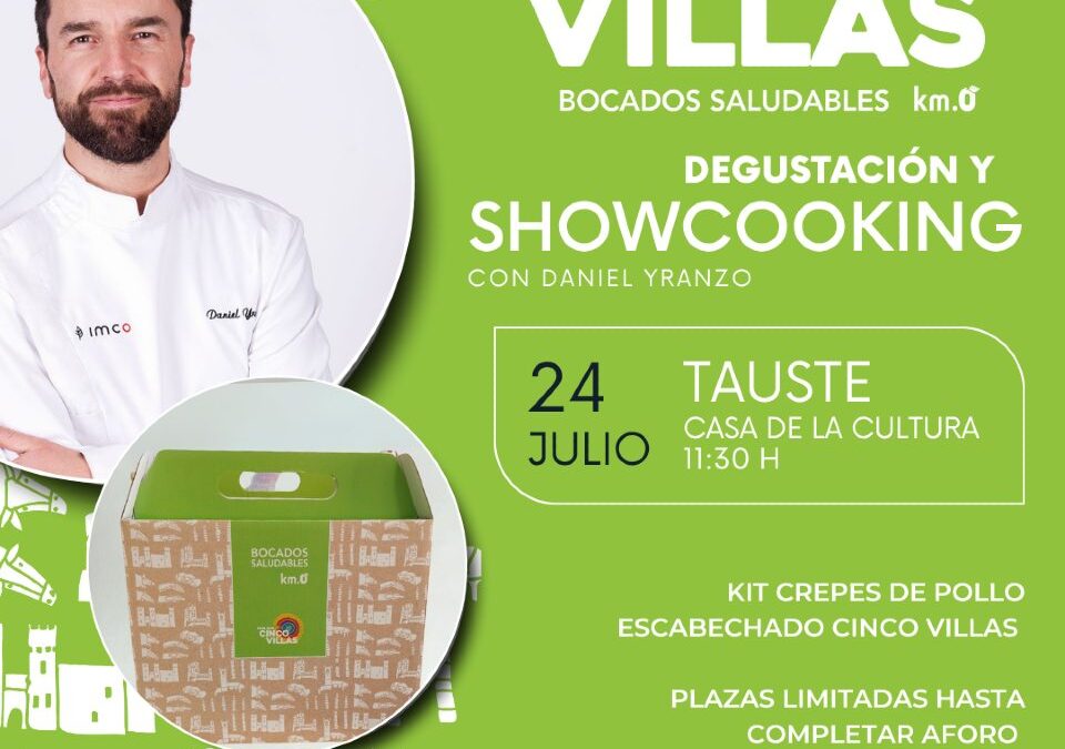 Talleres y kits Cinco Villas, bocados saludables, 24, 28 y 30 de Julio.