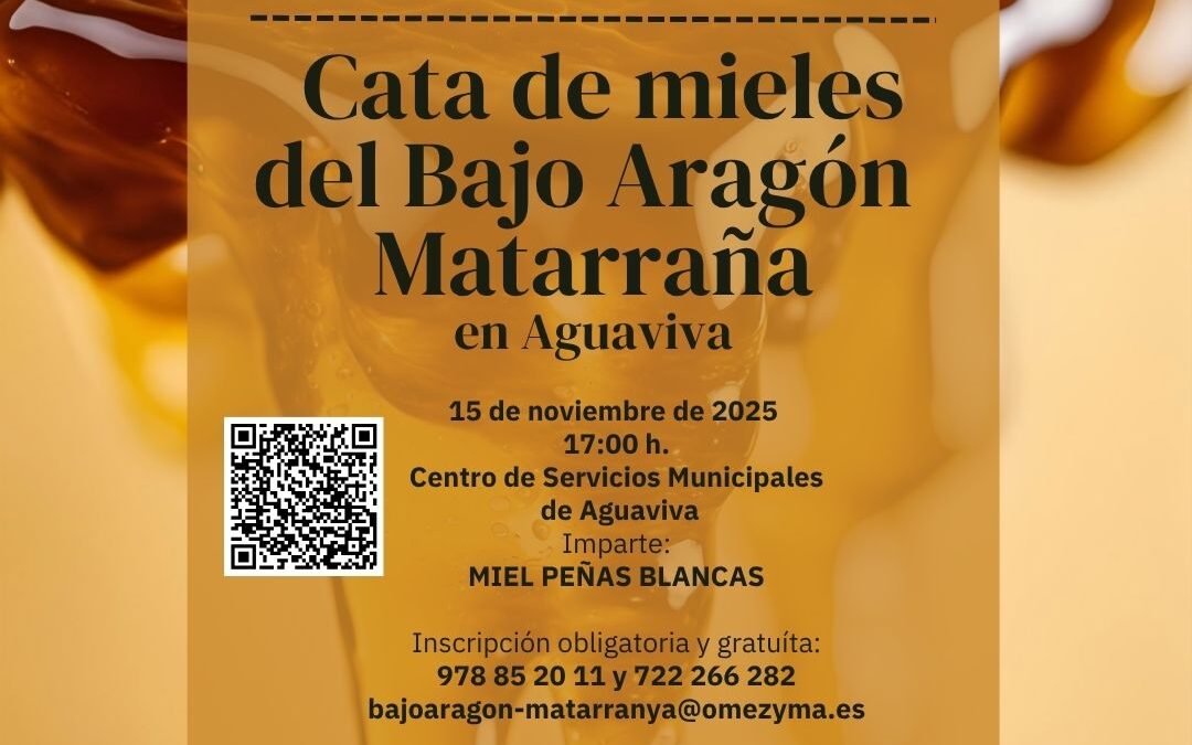 Catas de Miel y Aceite de Oliva en Aguaviva, 15 y 16 de Noviembre