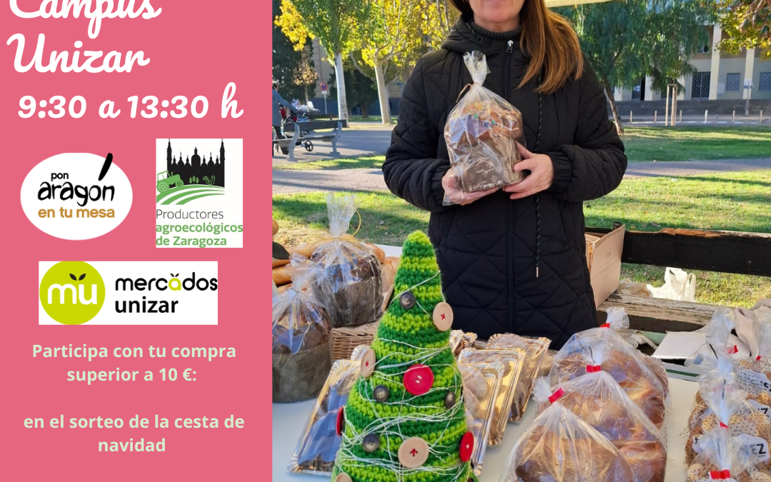 Mercado Unizar Viernes 12 de diciembre, fiesta fin de año, música, La Ojinegra, boletos cesta, lotes y mucho más.