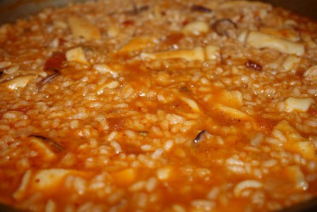 Arroz caldoso con chipirones