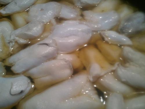 Cocochas de Bacalao al Club Ranero de azafrán